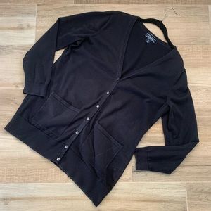 Lands' End Black Women's Cardigan Sweater